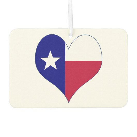 I Love Texas Flag Heart Luchtverfrisser (Voorkant)