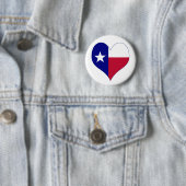 I Love Texas Flag Heart Ronde Button 5,7 Cm (In situ)