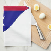I Love Texas Flag Heart Theedoek (Quarter Fold)