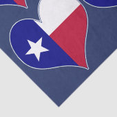 I Love Texas Flag Heart Tissuepapier (Detail)