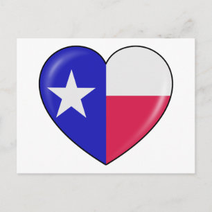 I Love Texas - Heart of Patriotic Texan Briefkaart