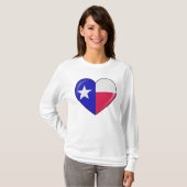 I Love Texas - Heart of Patriotic Texan T-shirt (Voorkant volledig)