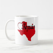 I Love Texas Hearts Map Koffiemok (Links)