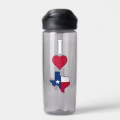 I Love Texas I Heart Lone Star State Map Texan Waterfles (Achterkant)