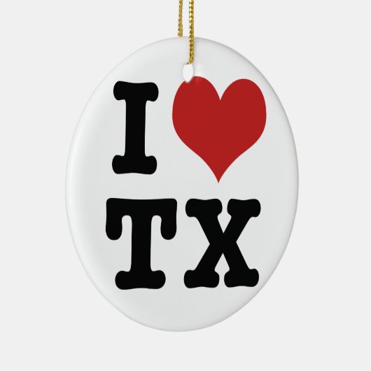 I Love texas Keramisch Ornament (Rechts)