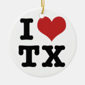I Love texas Keramisch Ornament (Voorkant)