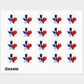 I Love Texas Ronde Sticker (Vel)