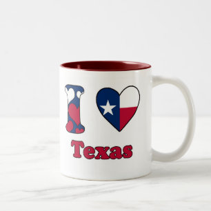 I love Texas Tweekleurige Koffiemok