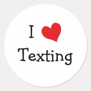 I Love Texting Ronde Sticker