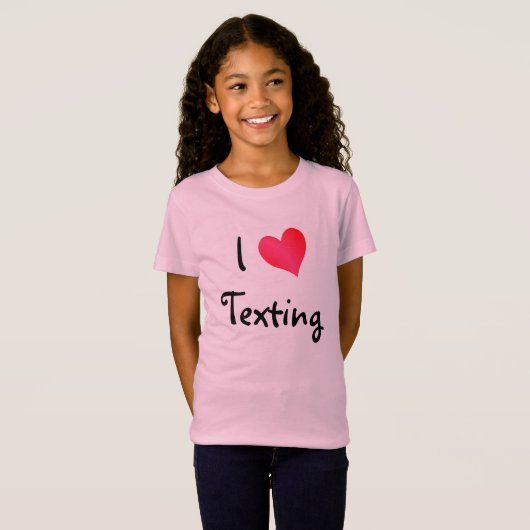I Love Texting T-shirt (Voorkant volledig)