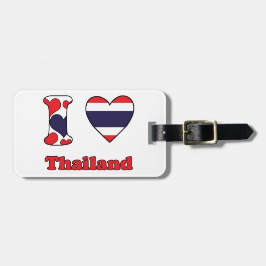 I love Thailand Bagagelabel (Voorkant horizontaal)