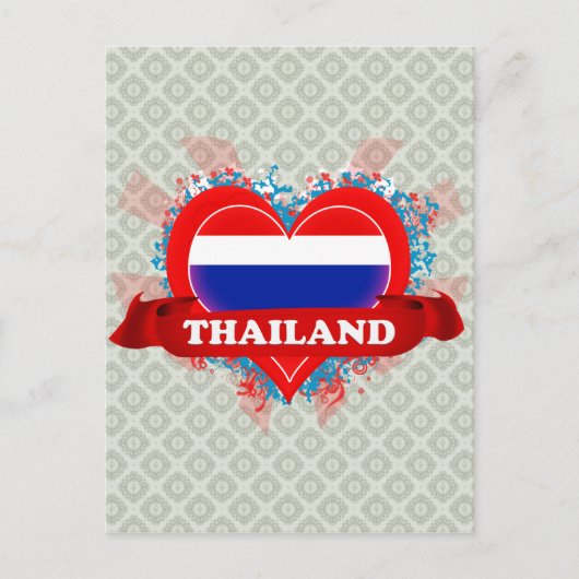 I Love Thailand Briefkaart (Voorkant)