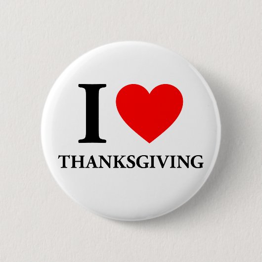 I Love Thanksgiving Ronde Button 5,7 Cm (Voorkant)