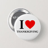 I Love Thanksgiving Ronde Button 5,7 Cm (Voorkant /achterkant)