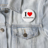I Love Thanksgiving Ronde Button 5,7 Cm (In situ)