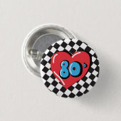 I love the 80's pin badge retro button 1980 (Voorkant /achterkant)