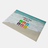 I Love the Beach Deurmat (Schuin)