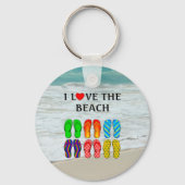 I Love the Beach Sleutelhanger (Voorkant)