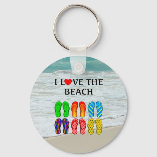 I Love the Beach Sleutelhanger (Voorkant)