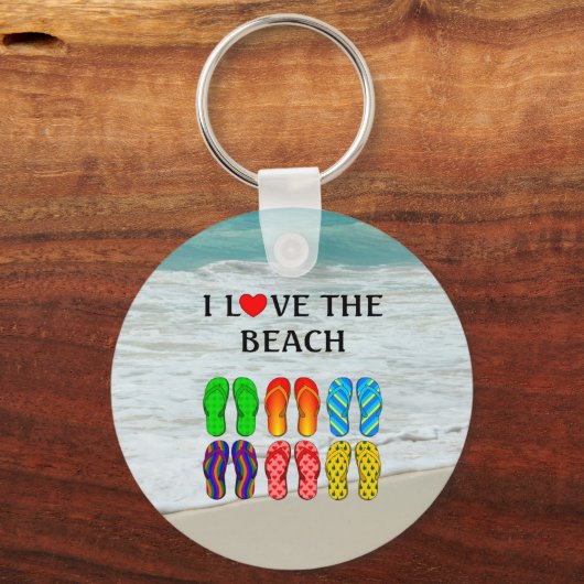 I Love the Beach Sleutelhanger (Voorkant)
