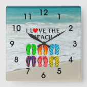 I Love the Beach,  Vierkante Klok (Voorkant)