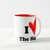 I love the Hague Tweekleurige Koffiemok (Voorkant rechts)