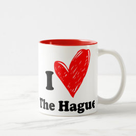 I love the Hague Tweekleurige Koffiemok