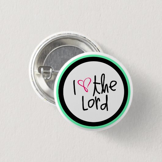 "I Love the Lord" Christelijke Button (Voorkant /achterkant)