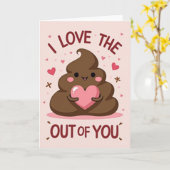 I Love The Poop Out Of You Card Kaart (Gele Bloem)