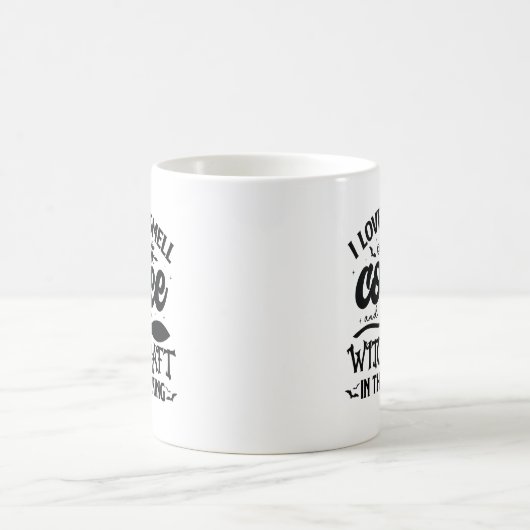 I Love the Smell Coffee Funny Witch Halloween Koffiemok (Center)