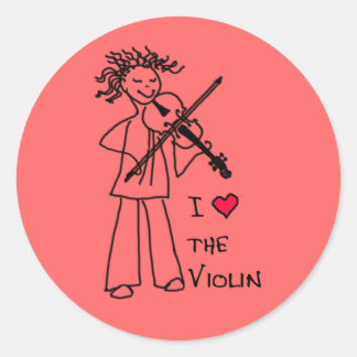 I Love The Violin Roos Sticker voor de Vioolsite