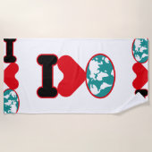 I LOVE THE WORLD BY MASANSER PIXELAT STRANDLAKEN (Voorkant)