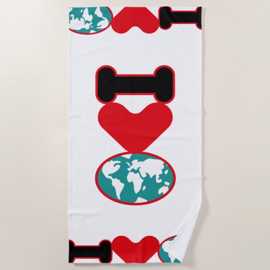 I LOVE THE WORLD BY MASANSER PIXELAT STRANDLAKEN (Voorkant)