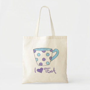 I love thea Paars/blue poka dot Tas