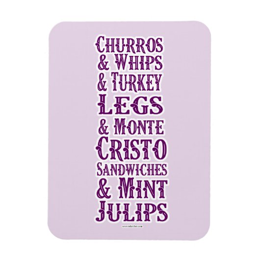 I Love Theme Park Food Magneet (Verticaal)