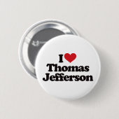 I Love Thomas Jefferson Ronde Button 5,7 Cm (Voorkant /achterkant)
