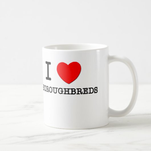 I Love Thoroughbreds (Horses) Koffiemok (Rechts)