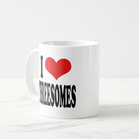 I Love Threesomes Koffiemok (Voorkant links)