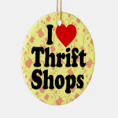 I Love Thrift Shops Keramisch Ornament (Rechts)
