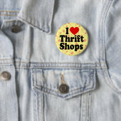 I Love Thrift Shops Ronde Button 5,7 Cm (In situ)