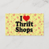 I Love Thrift Shops Visitekaartje (Achterkant)