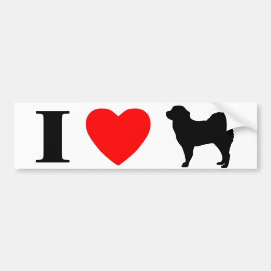 I Love Tibetan Mastiffs Bumpersticker (Voorkant)