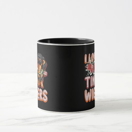 I Love Tiny Wieners Funny Miniature Dachshund Mok (Midden)