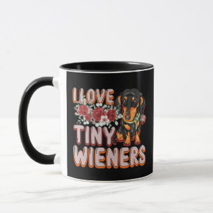 I Love Tiny Wieners Funny Miniature Dachshund Mok