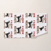 I Love Tiny Wieners Miniature Dachshund Doxie Handdoek (Handdoek)