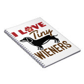 I Love Tiny Wieners Miniature Dachshund Doxie Notitieboek (Rechterzijde)