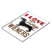 I Love Tiny Wieners Miniature Dachshund Doxie Notitieboek (Linkerzijde)