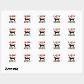 I Love Tiny Wieners Miniature Dachshund Doxie Ronde Sticker (Vel)