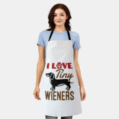 I Love Tiny Wieners Miniature Dachshund Doxie Schort (Gedragen)