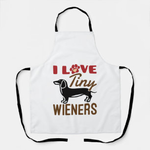 I Love Tiny Wieners Miniature Dachshund Doxie Schort